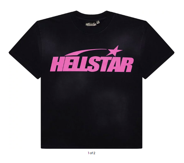 (NFC TAGGED) Hellstar Classic T-Shirt (Regular Print) 'Black/Pink'