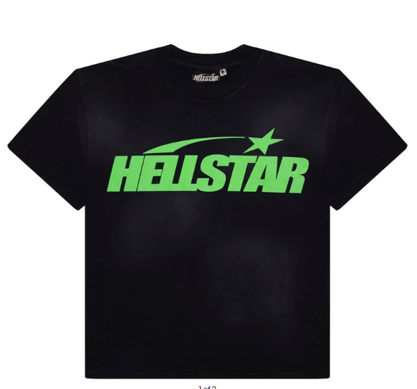 (NFC TAGGED) Hellstar Classic T-Shirt (Regular Print) 'Black/Green'